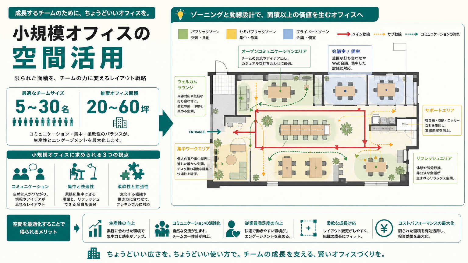 小規模オフィス事例から見る空間活用の結論